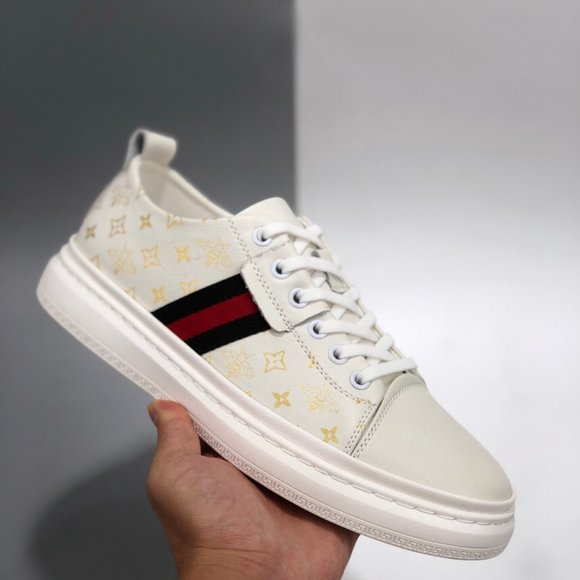 NEWGucci leather casual shoes small white shoes